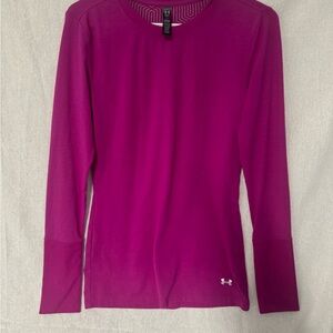 Under Armour Women's Magenta Long Sleeve Tee (cold gear)